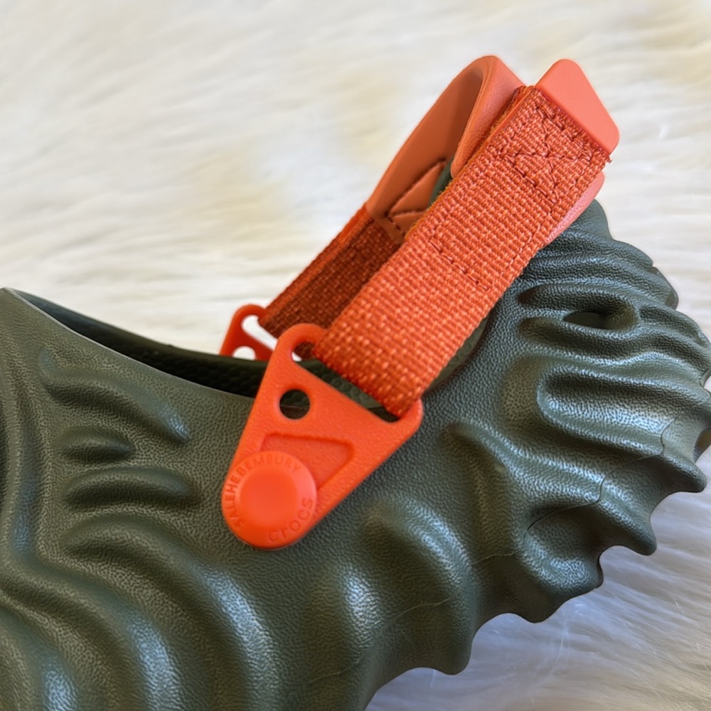 Crocs x Salehe Bembury Pollex Clog Army Green Slip Ons Womens 6 Men’s 4 - Picture 11 of 14